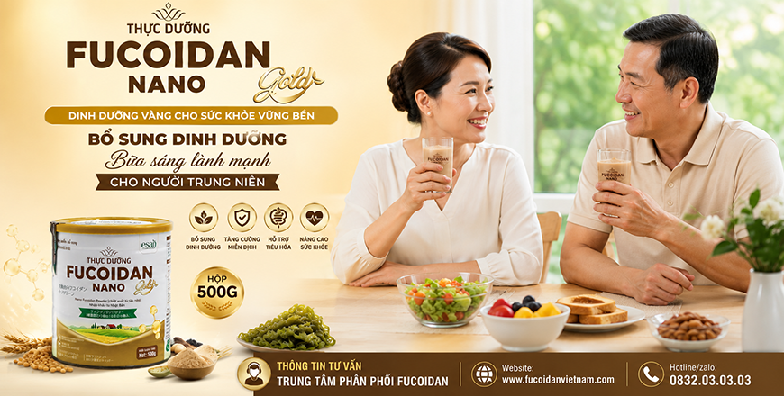 Thực Dưỡng Fucoidan Nano Gold. Hộp 500g